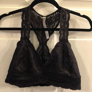 Free People Black Lace Bralette